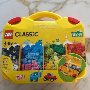 LEGO Classic Building Bricks Set in “bring along” box - Yellow, Red, Blue, Green
